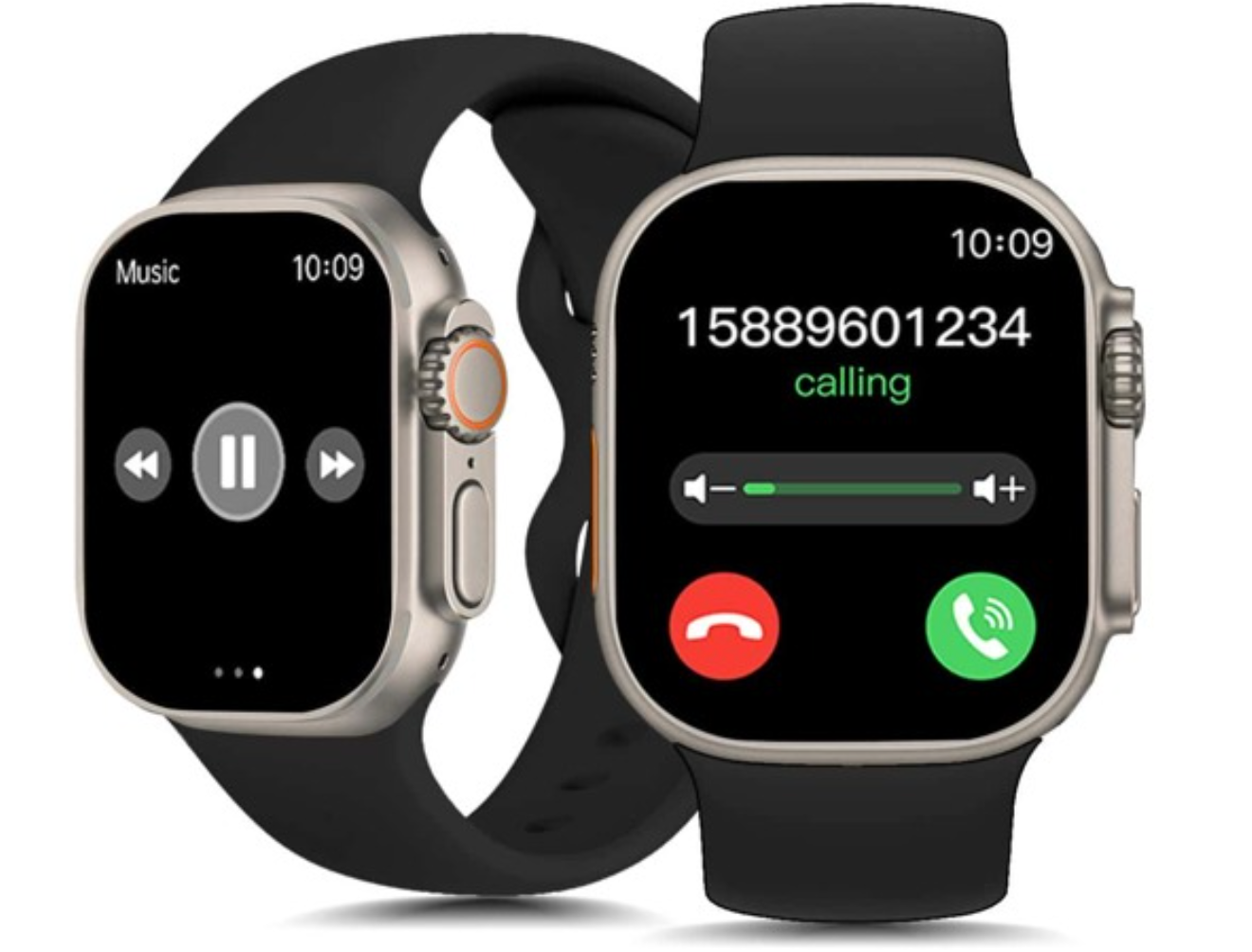 Reloj inteligente iTech® SERIES 8 Ultra (correa negra+naranja)