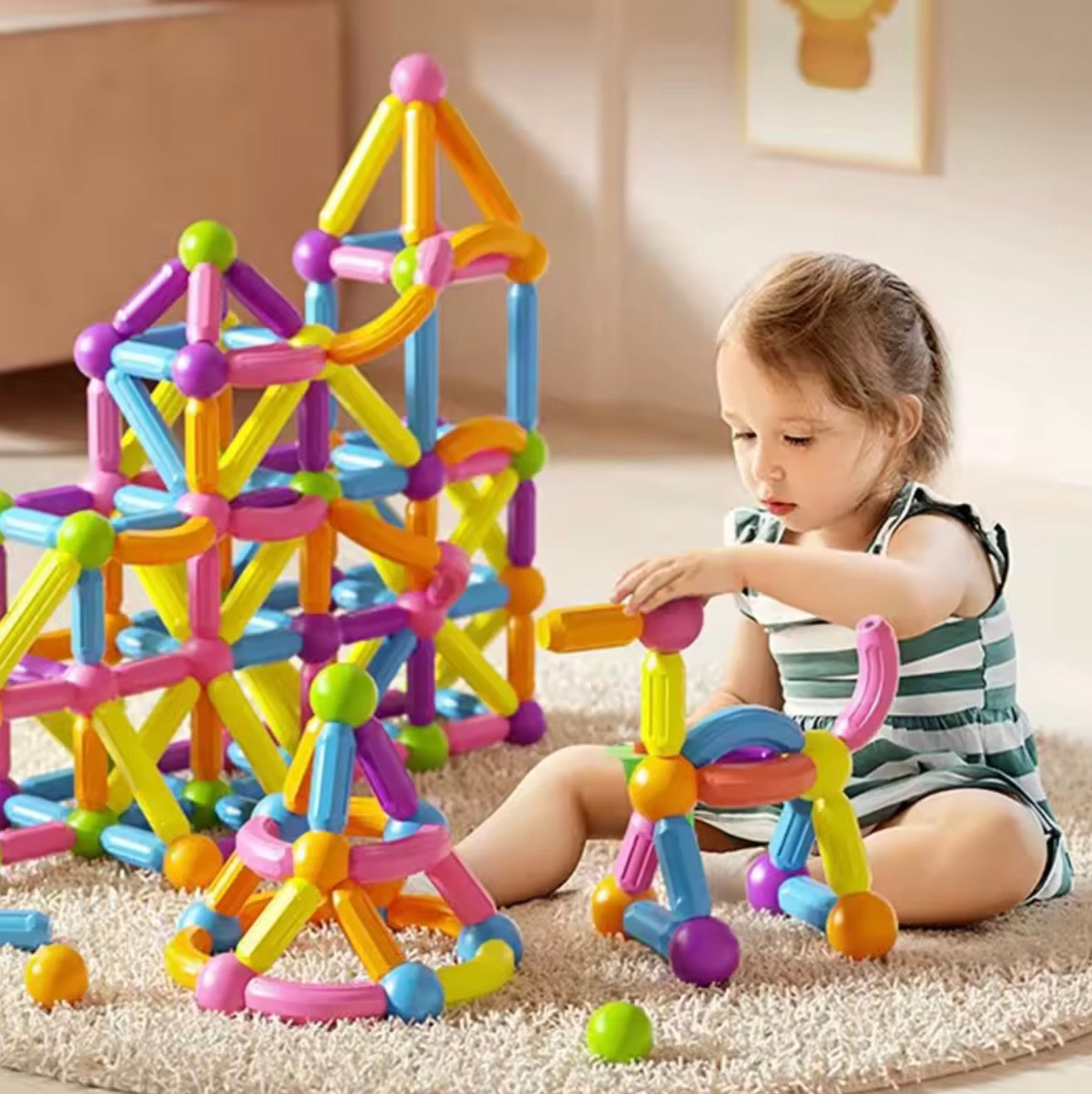 Juego de bloques magnéticos Kidsy® 42pcs