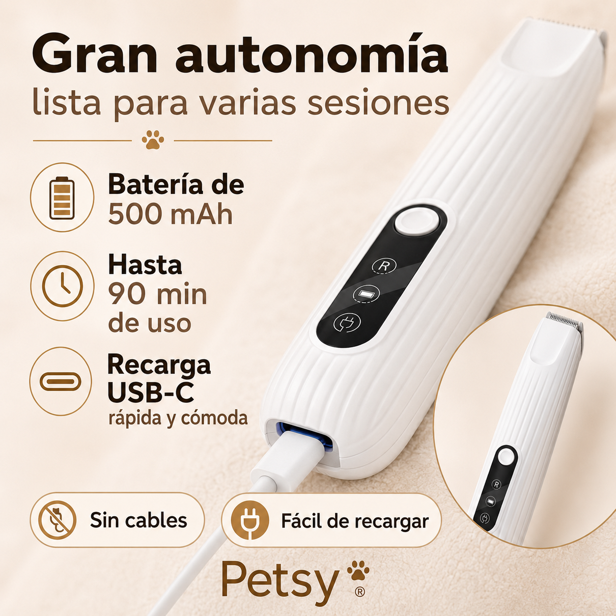 Petsy® Máquina Recortadora para Mascotas