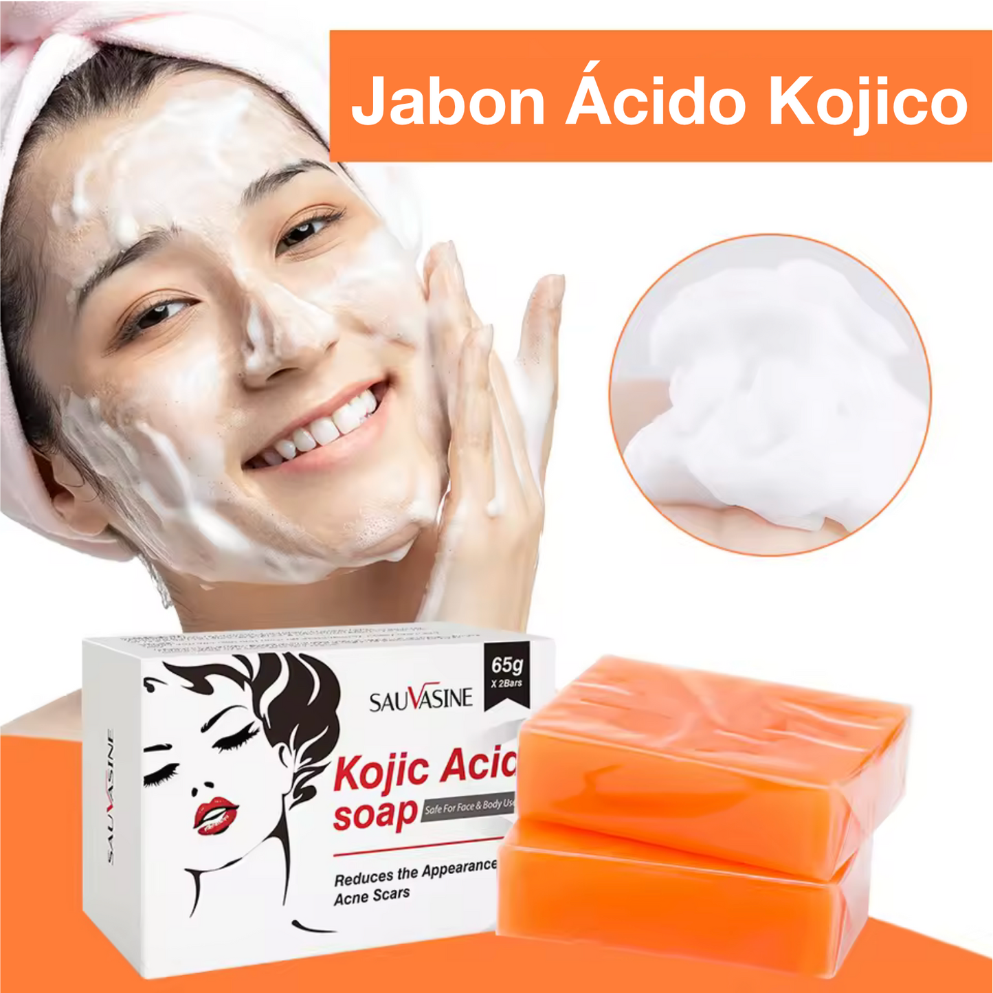 2x Pack Jabon de ácido Kojico Skincare®