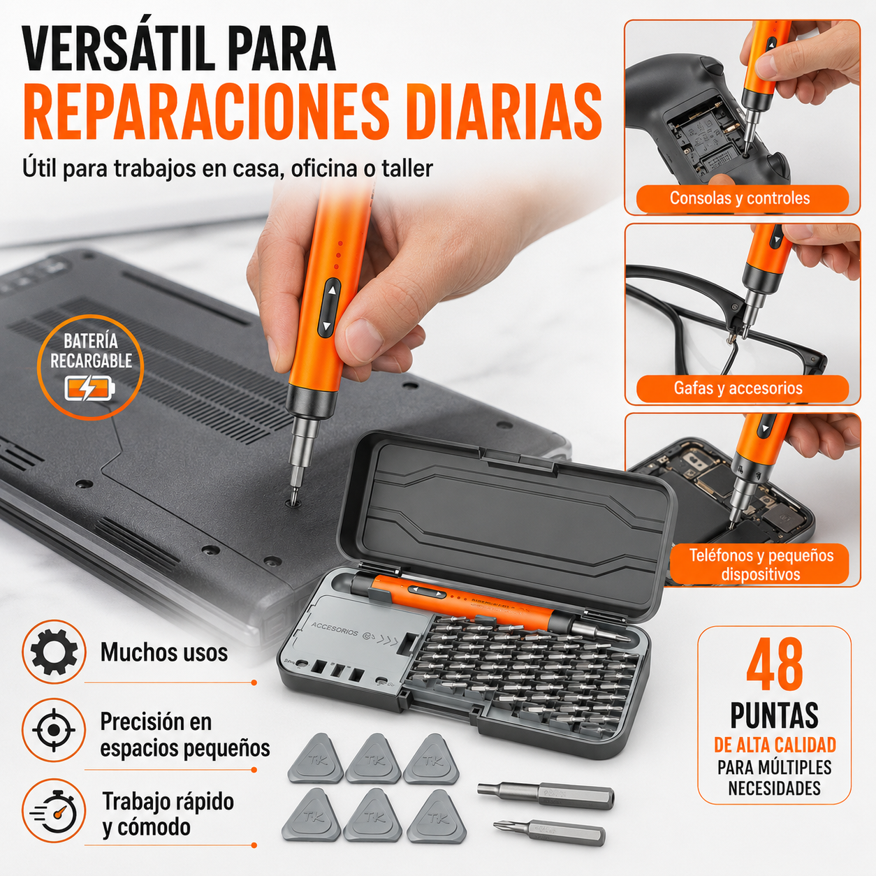 Set Destornillador Electrico Powerson® 46en1