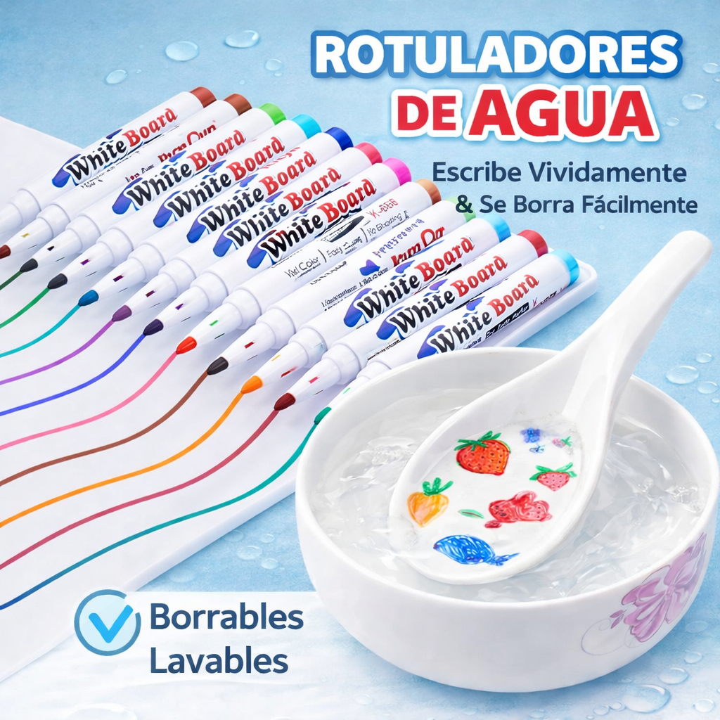 Rotuladores mágicos de tinta flotante 12uds Kidsy®
