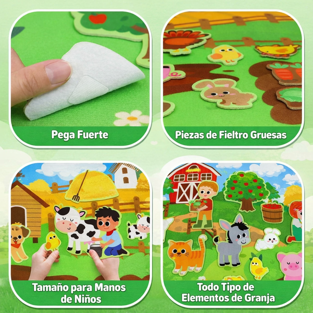 Tablero de fieltro de la granja Kidsy® XL