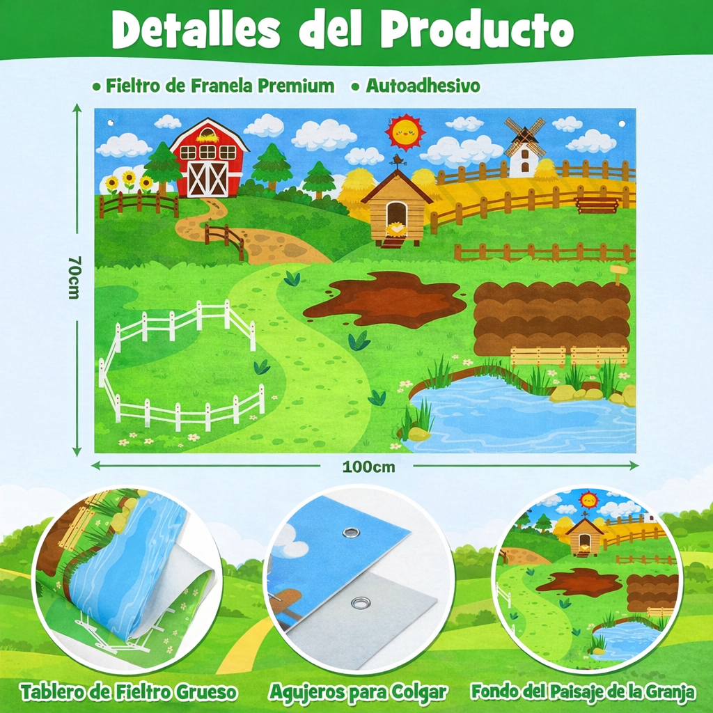 Tablero de fieltro de la granja Kidsy® XL