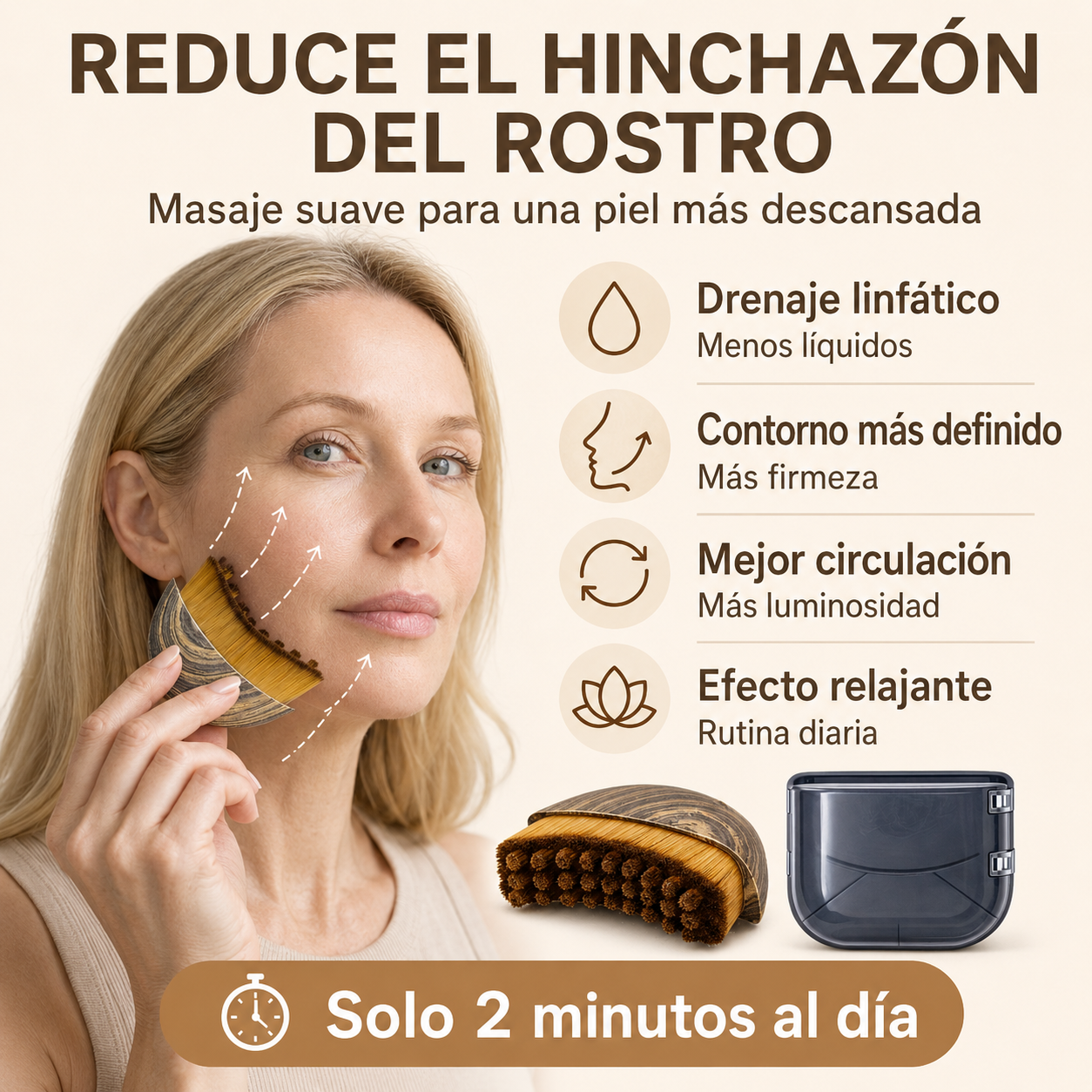 Cepillo Linfático Skintec® con estuche (2x1)
