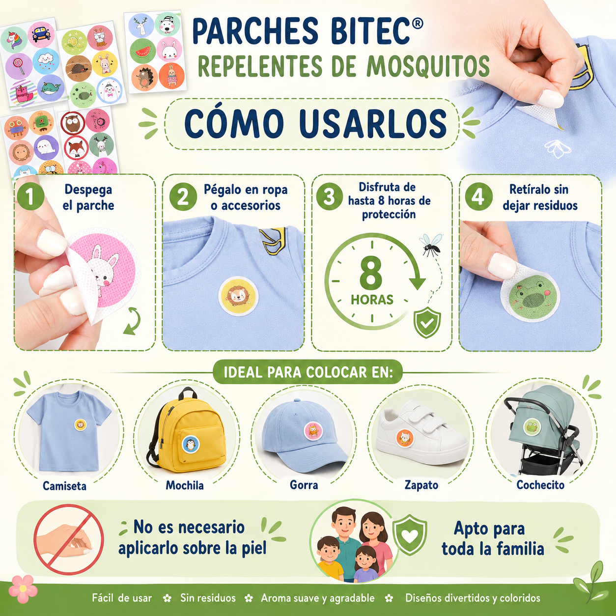 Stickers Repelentes de mosquitos Bitec®