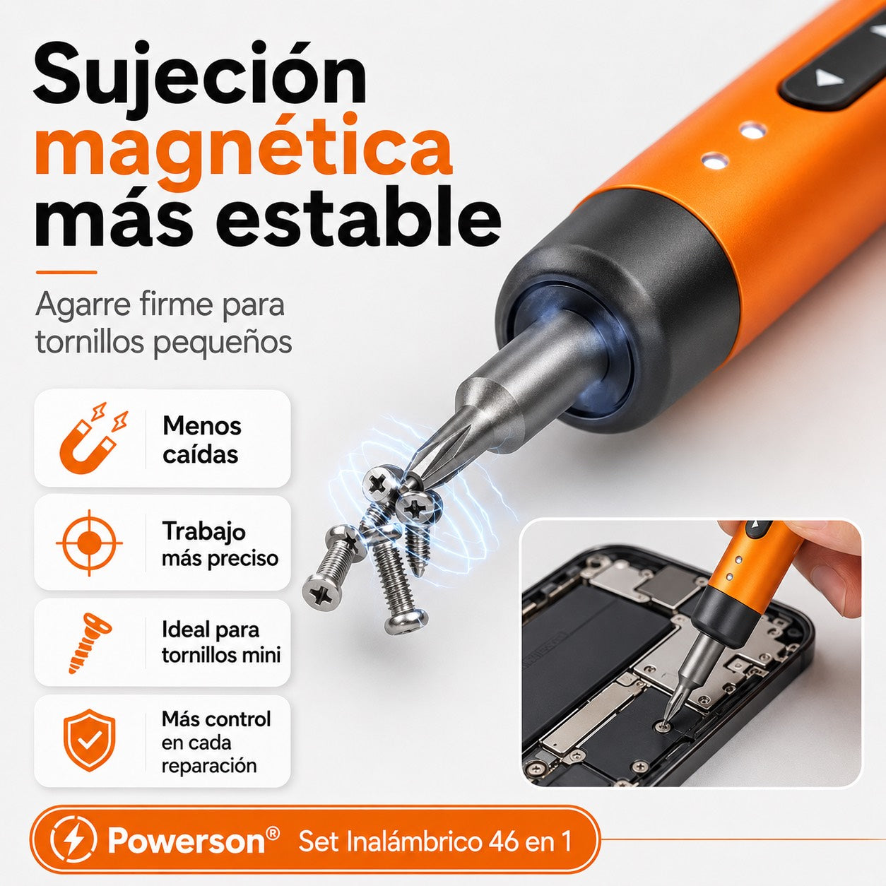 Set Destornillador Electrico Powerson® 46en1