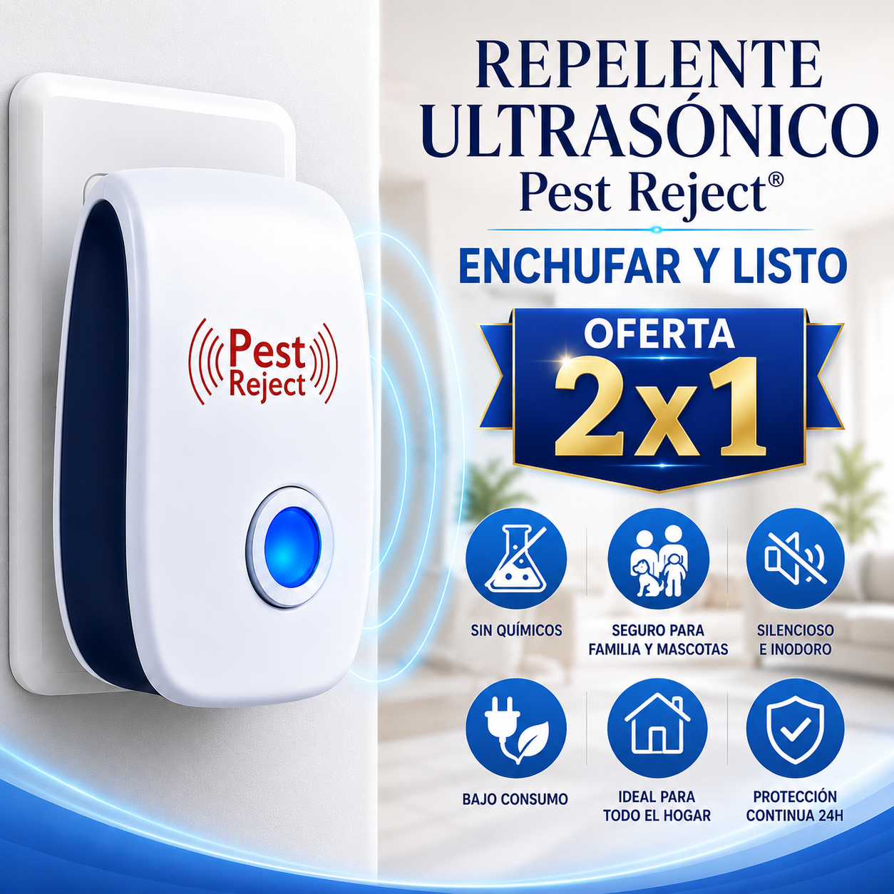 Repelente Ultrasónico PestReject® (2x1)