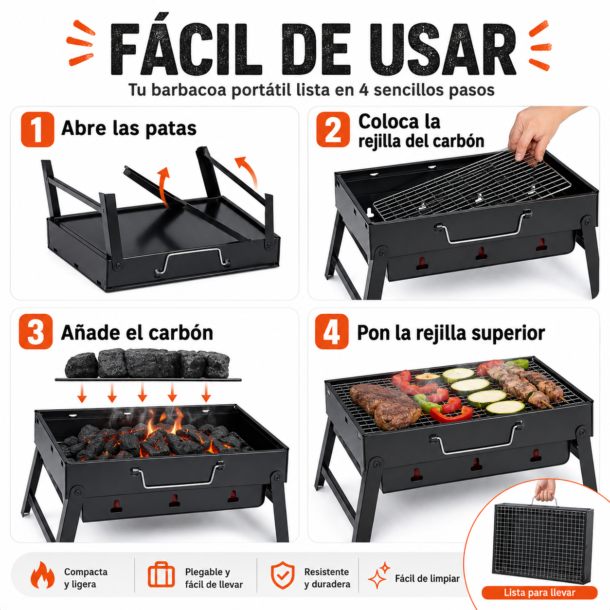 Barbacoa plegable Grilltec®