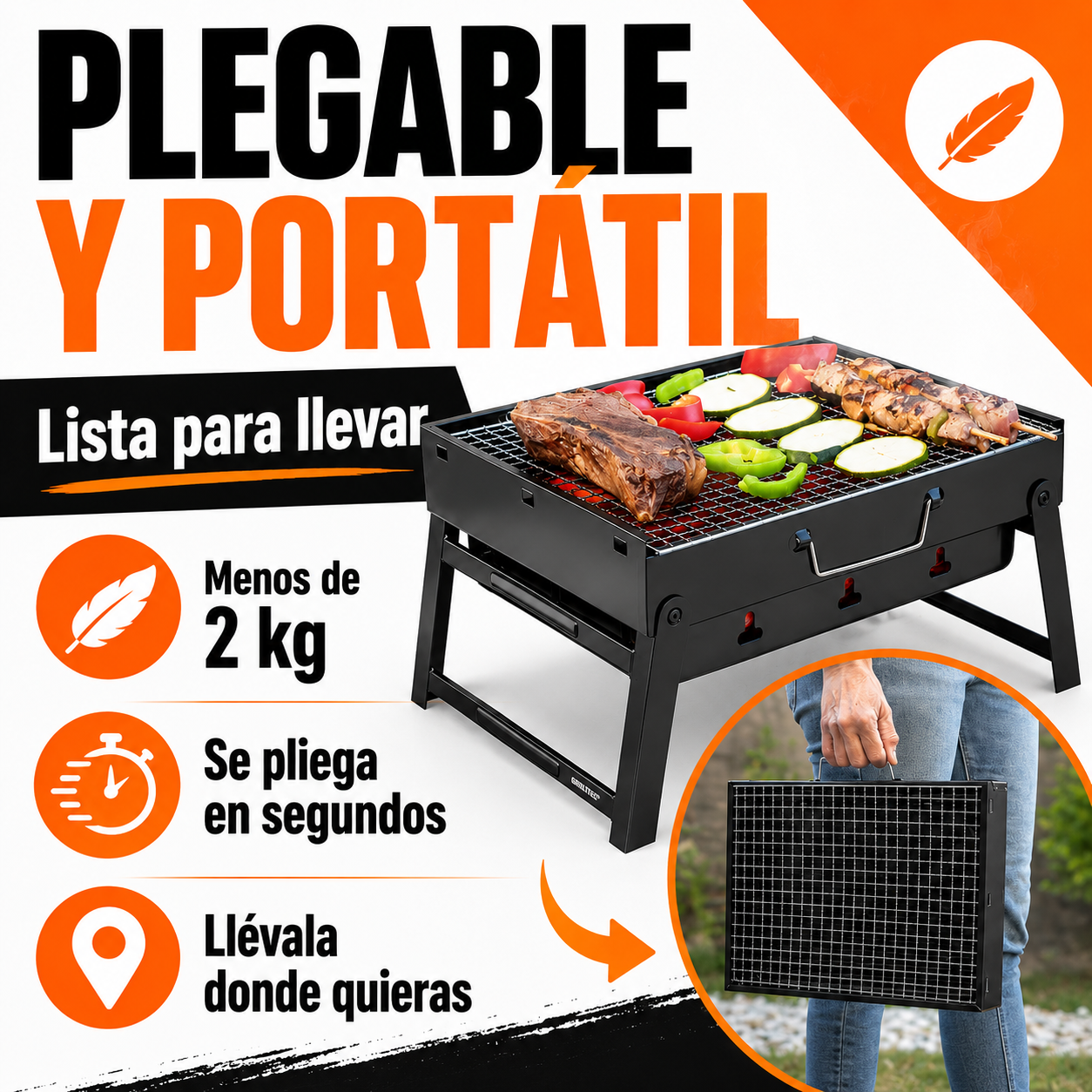 Barbacoa plegable Grilltec®