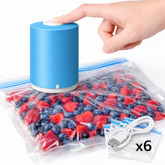 Envasadora al vacío Fresh® + 6 Bolsas grandes reutilizables
